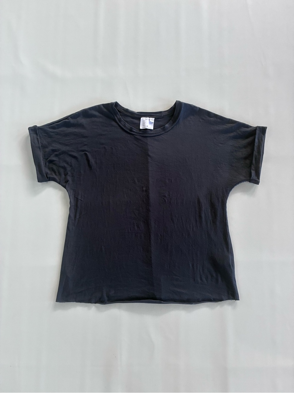 100% bamboo Women's Black Short Sleeve Crewneck Tee